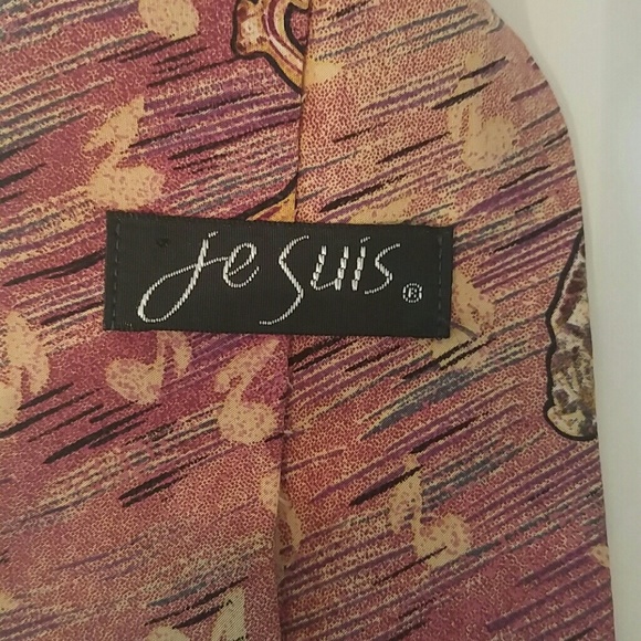 -Men's Necktie JeSuis Music Brown, Rust - Picture 4 of 5